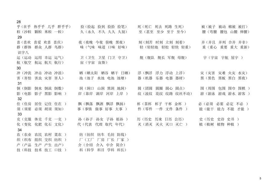 二年级上册生字组词(1)_第5页