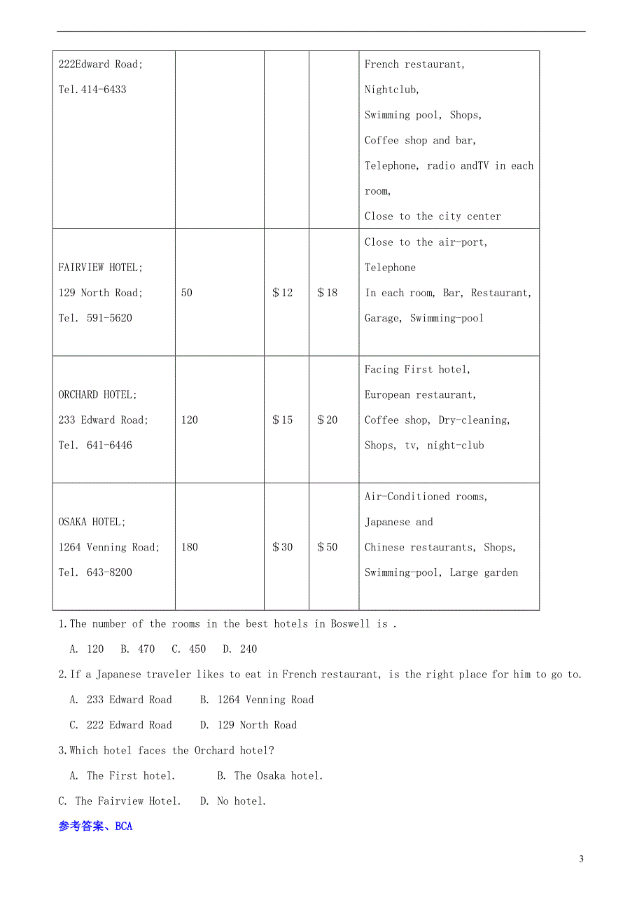 高考英语一轮复习 阅读理解训练（二）31_第3页