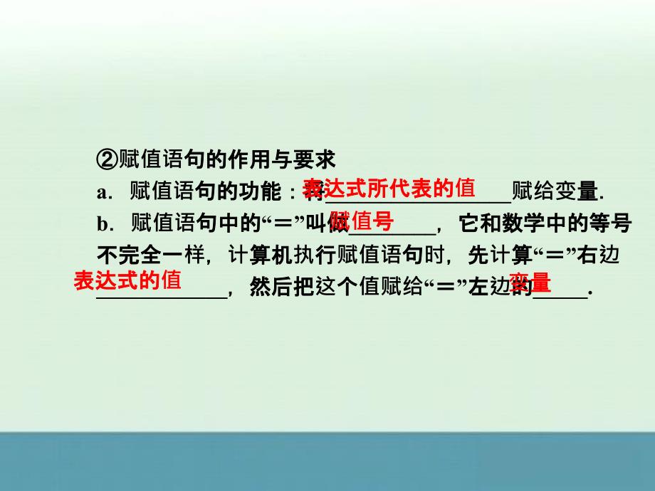 2013山东高一数学成套课件121《输入语句输出语句和赋值语句》（新人教a版必修三）_第4页