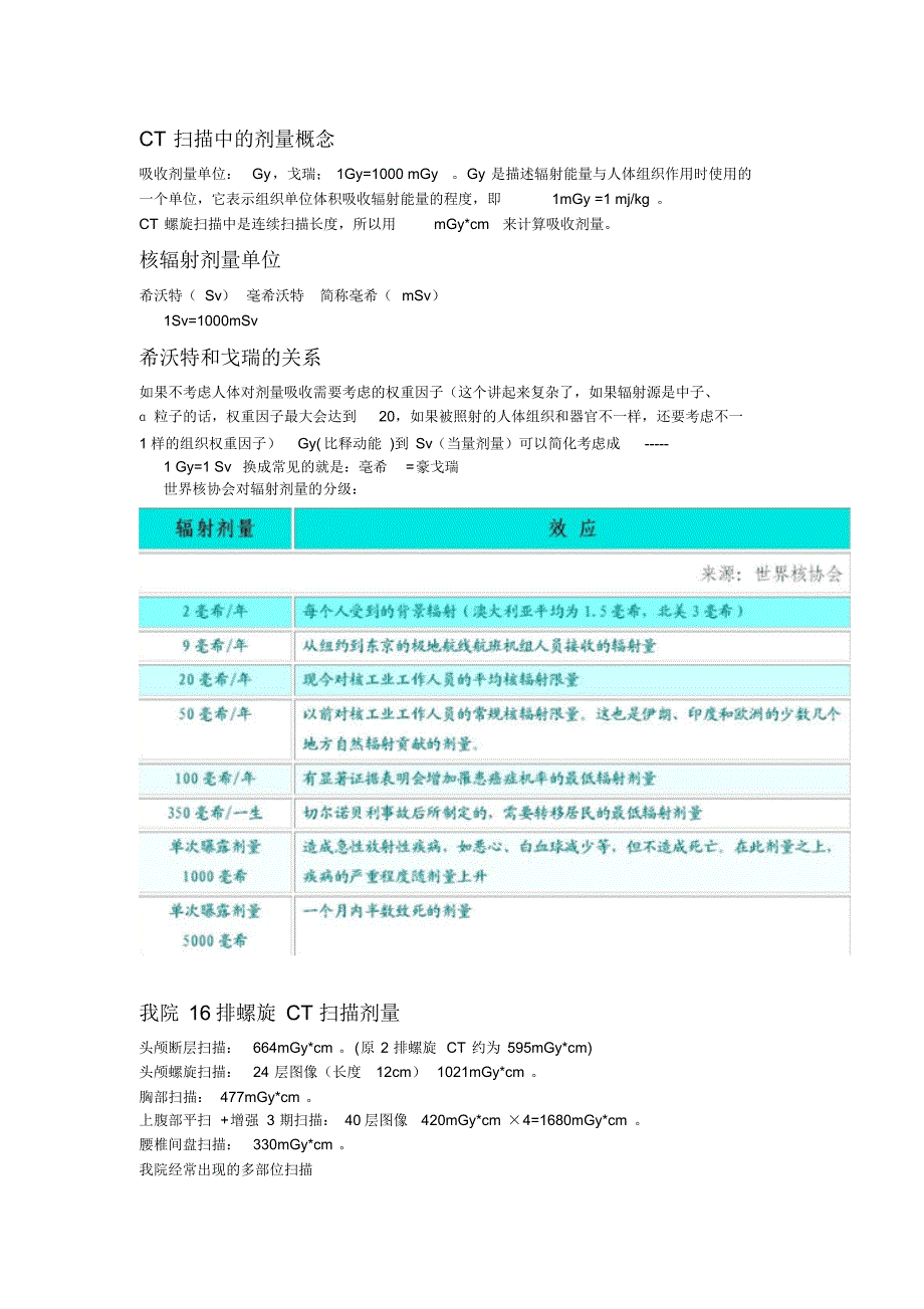 CT扫描中的剂量概念_第1页