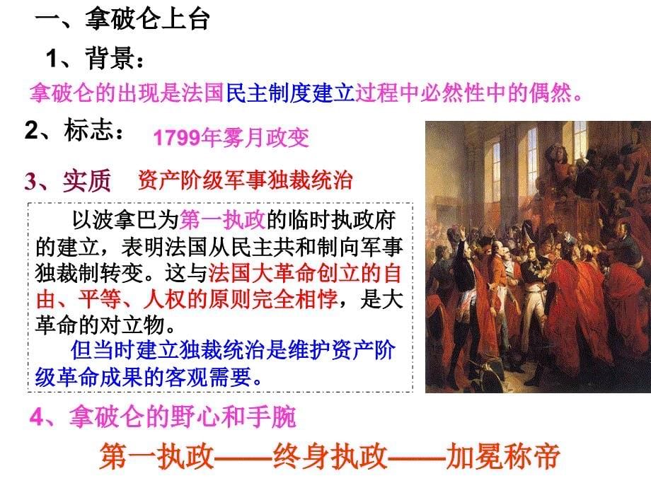 《四拿破仑时代的欧洲民主课件》高中历史人民社2003课标版选修二_近代社会的民主思想与实践课件_第5页