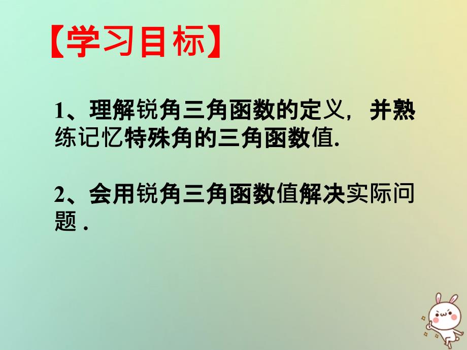 山东省郯城县红花镇2018届中考数学专题复习 专题五（22-1）锐角三角函数课件_第2页