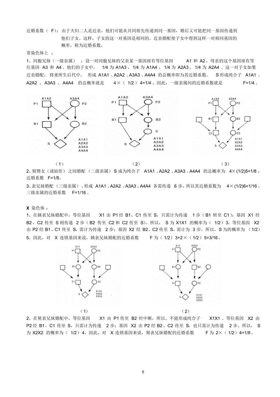 医学遗传学期末复习资料荟萃_第5页