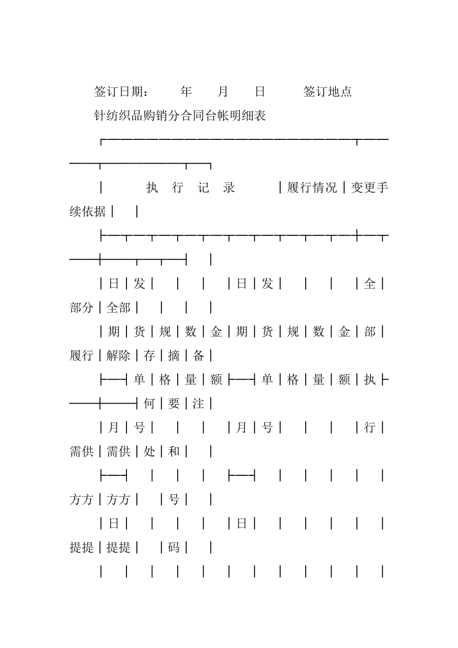 针纺织品购销分合同及台帐明细表.doc_第3页