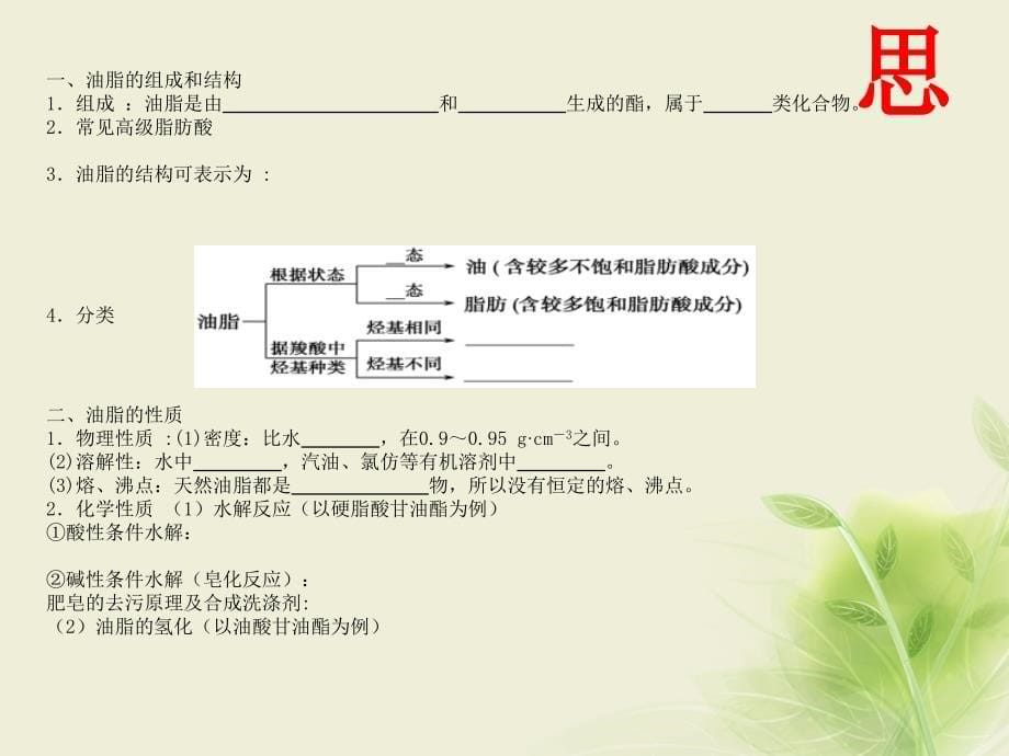 江西省吉安县高中化学 第四章 生命中的基础有机化学物质 4.1 油脂课件 新人教版选修5_第5页