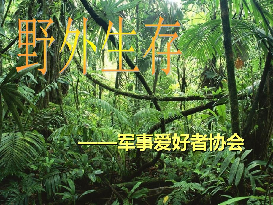 军事理论课(野外生存)精编_第1页