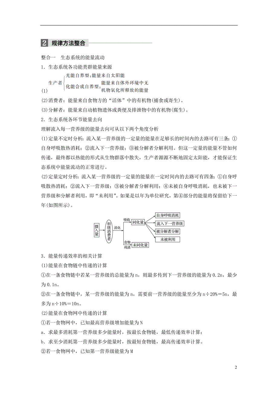 （全国通用版）2018-2019版高中生物 第5章 生态系统及其稳定性章末总结学案 新人教版必修3_第2页