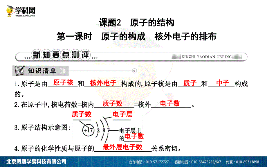 2018年九年级化学上册 第三单元《物质构成的奥秘》课题2 原子的结构 第1课时 原子的构成 核外电子的排布课件 （新版）新人教版_第1页