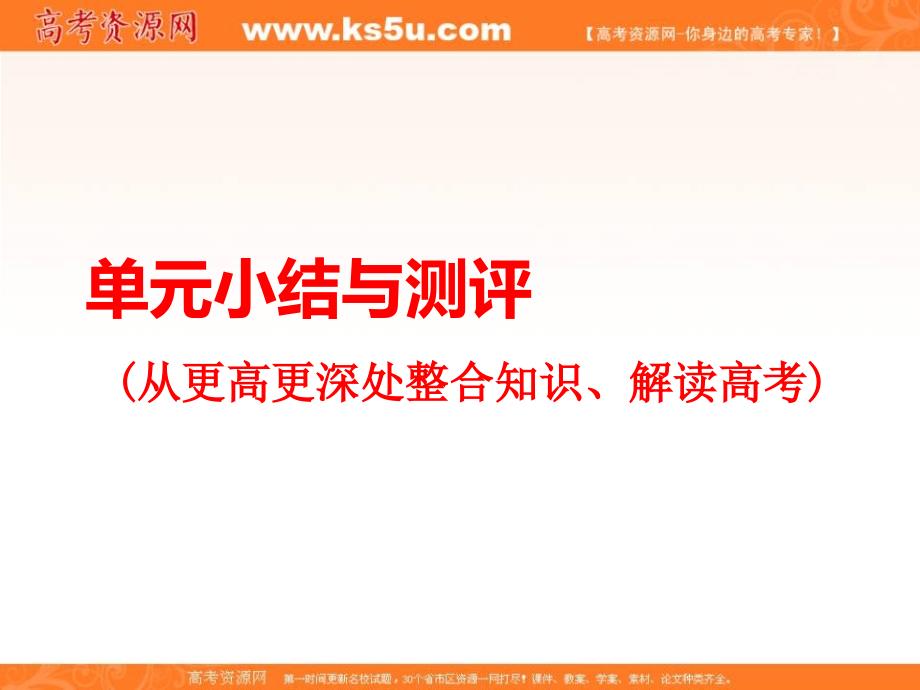 2018-2019学年度高中三维设计一轮复习历史通用版课件：第三编 第一板块 第十单元 单元小结与测评 _第1页