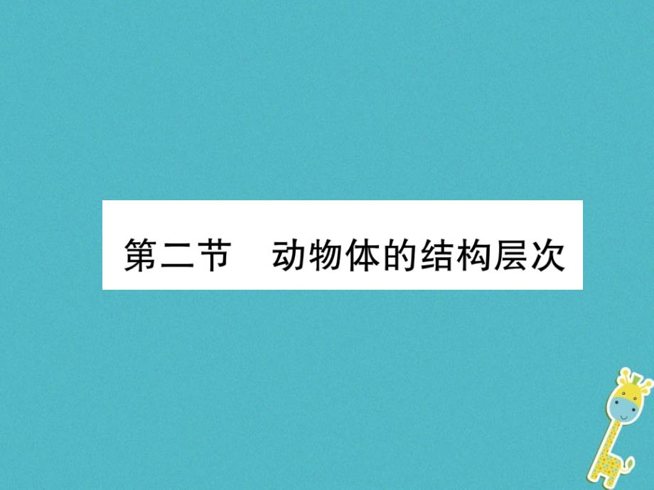 2018年七年级生物上册 2.2.2 动物体的结构层次习题课件 （新版）新人教版_第1页