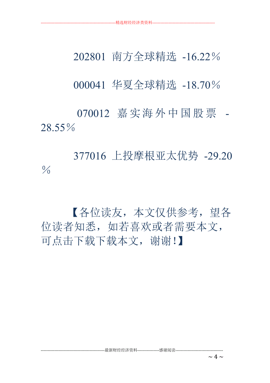 上半年业绩亮相QDII跑赢A股基金_第4页