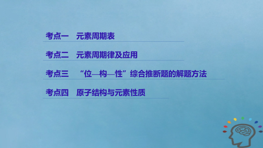 安徽省太和县2018年秋高考化学一轮复习课件：第20讲元素周期律与元素周期表 word版_第3页