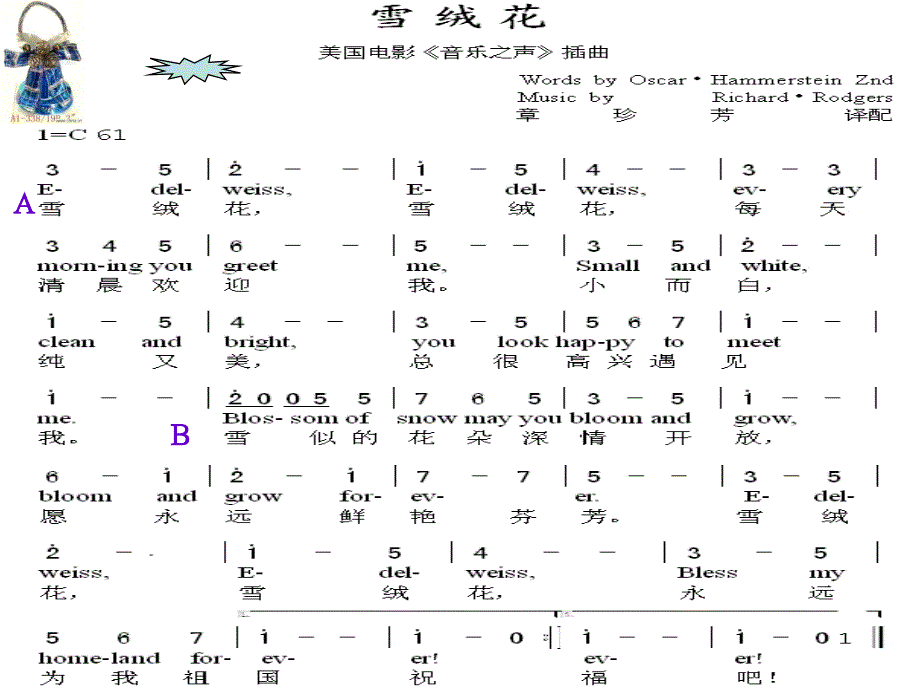 《雪绒花课件》初中音乐人音2011课标版八年级上册课件_8_第4页