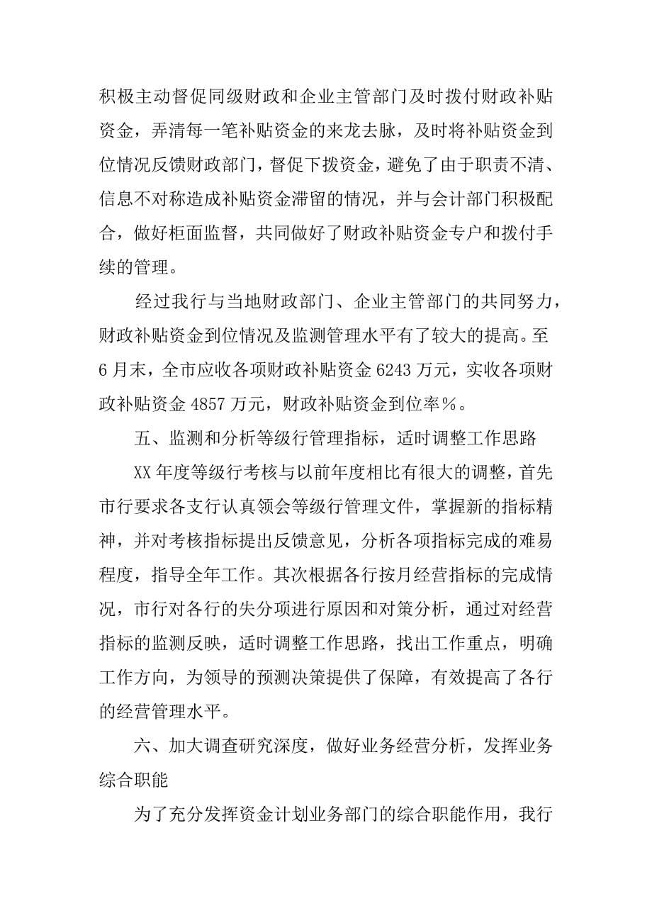 农发行上半年资金计划管理工作总结.doc.doc_第5页