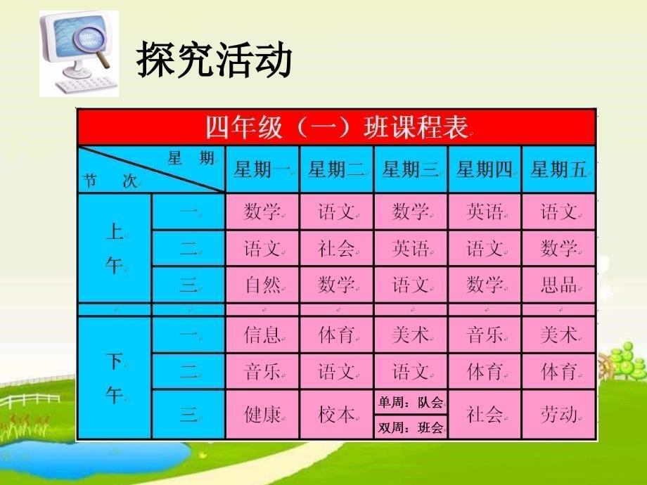 《第3课制作课程表课件》小学信息技术闽教课标版《信息技术》四年级下册课件_10_第5页