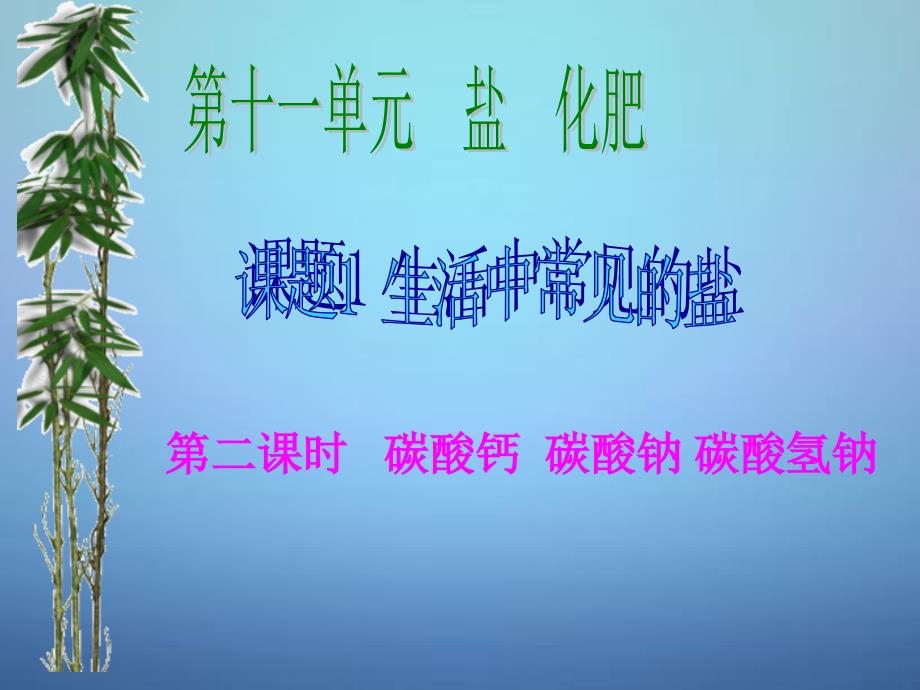 湖南省耒阳市冠湘中学九年级化学下册 第十一单元 课题1 生活中常见的盐课件2 新人教版_第1页