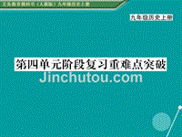 精英新课堂2016年秋九年级历史上册_第4单元_步入近代阶段复习重难点突破课件 新人教版