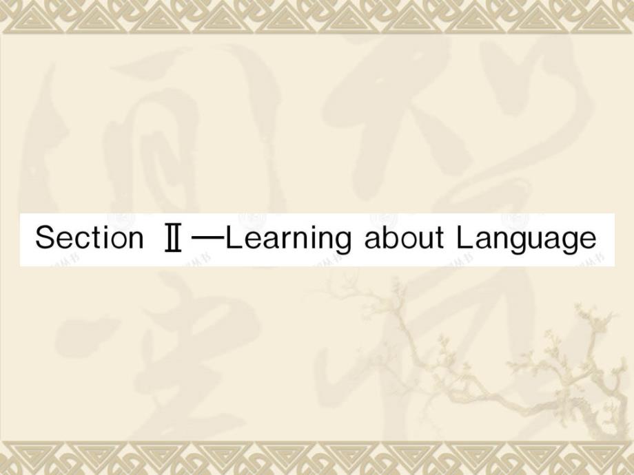 高中英语新课标（人教版）优秀课件_必修三_32section learning about language （可编辑ppt课件）_第1页