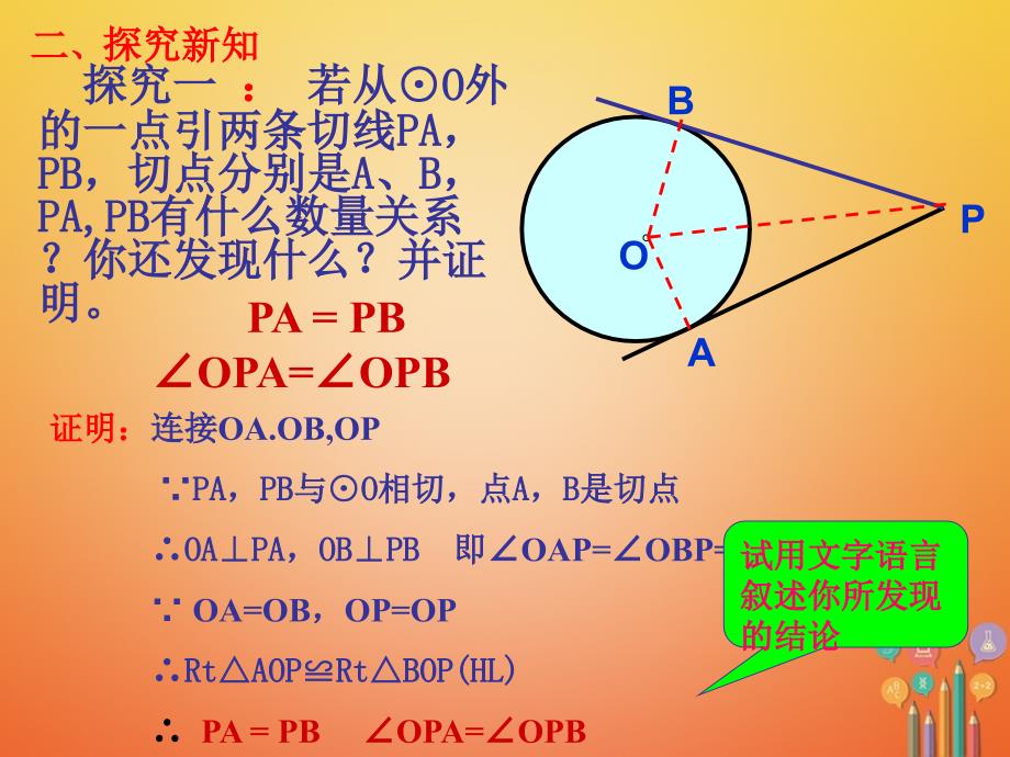 陕西省安康市石泉县池河镇九年级数学上册242点和圆直线和圆的位置关系2422直线和圆的位置关系课件1新版新人教版_第3页