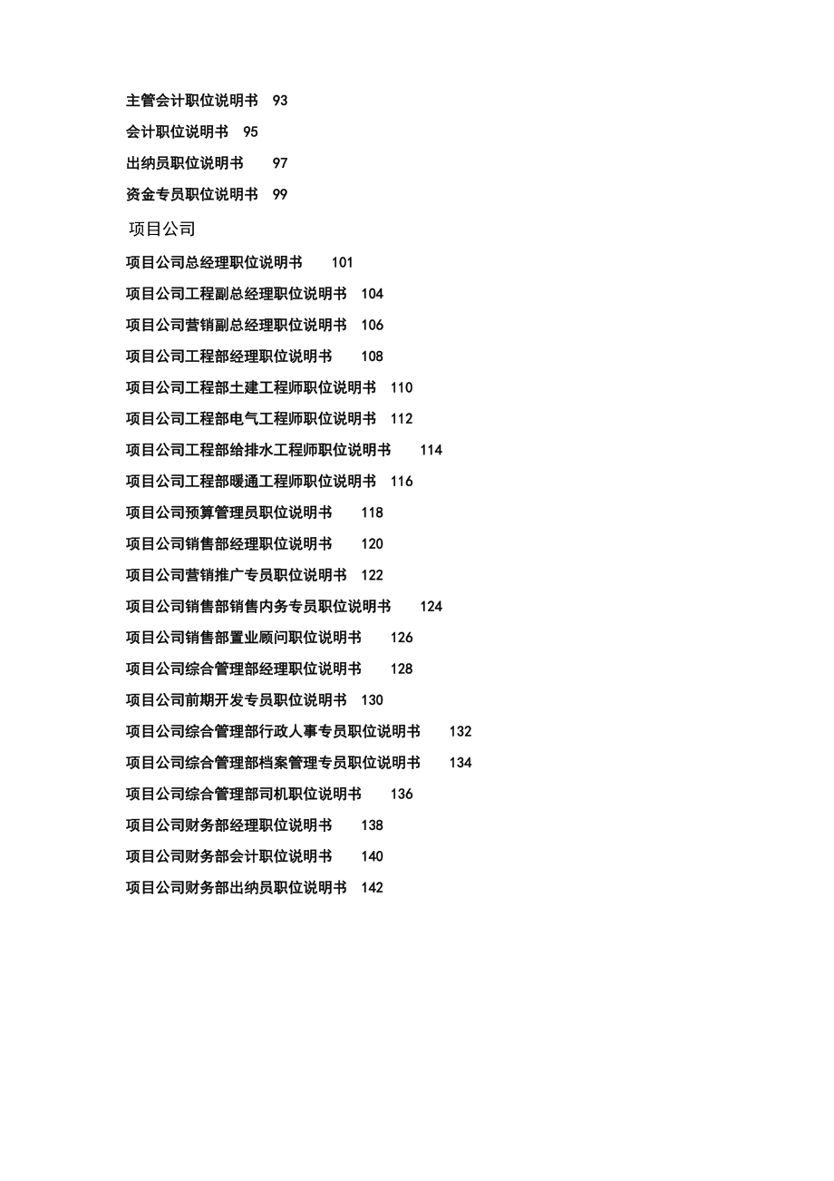 优秀民企房地产公司岗位全套说明书（模板）_第4页