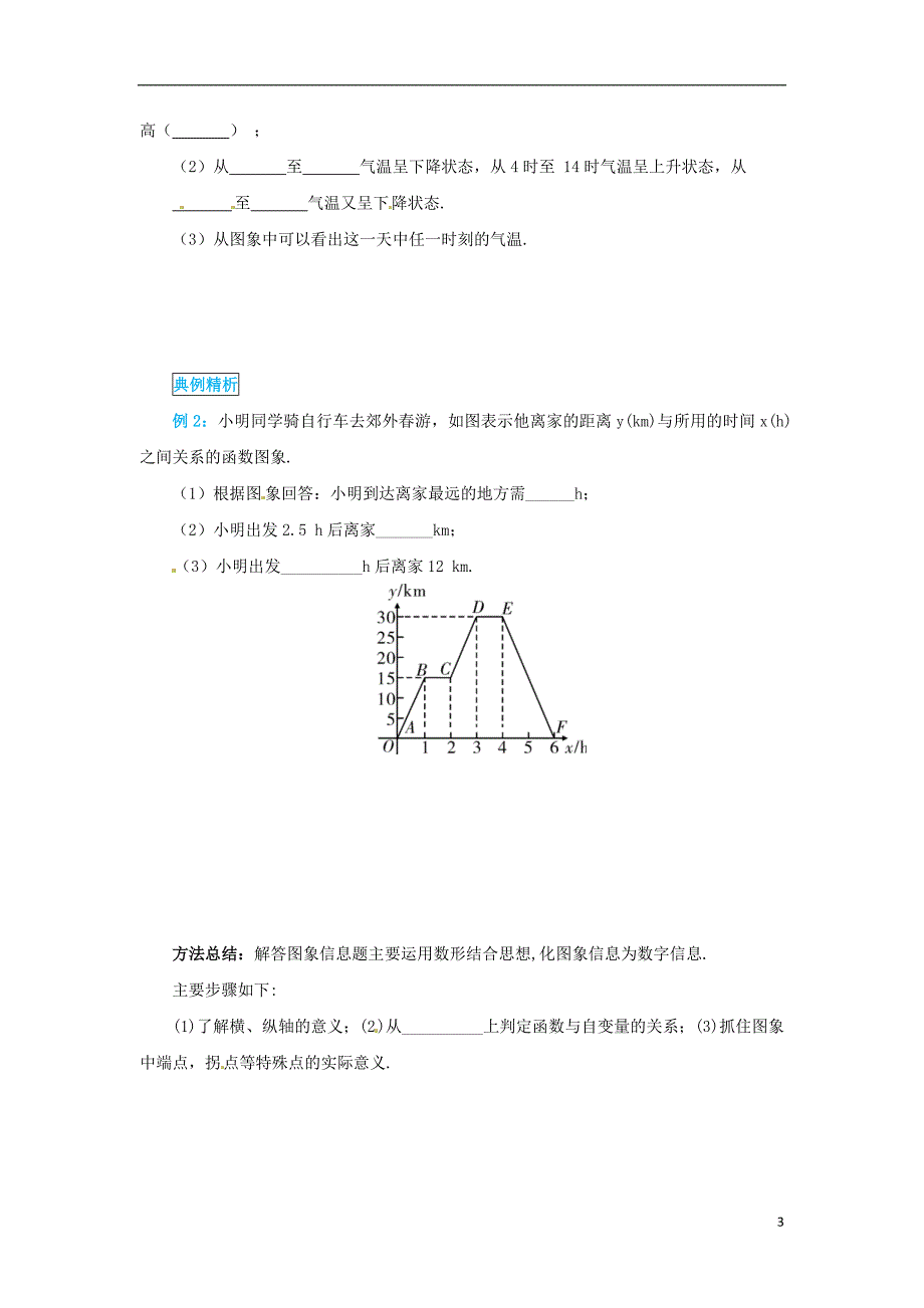 八年级数学下册 第十九章 一次函数 19.1 函数 19.1.2.1 函数的图象导学案（无答案）（新版）新人教版_第3页