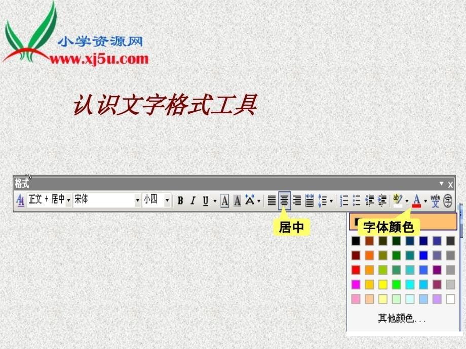 (人教新课标)五年级信息技术上册课件 修饰文字_第5页