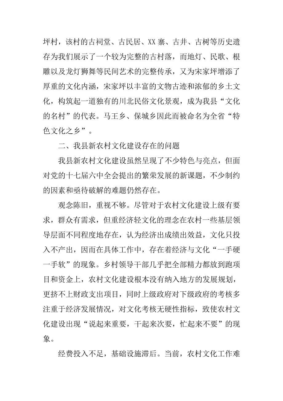 对南部县新农村文化建设的调查与思考.docx_第5页