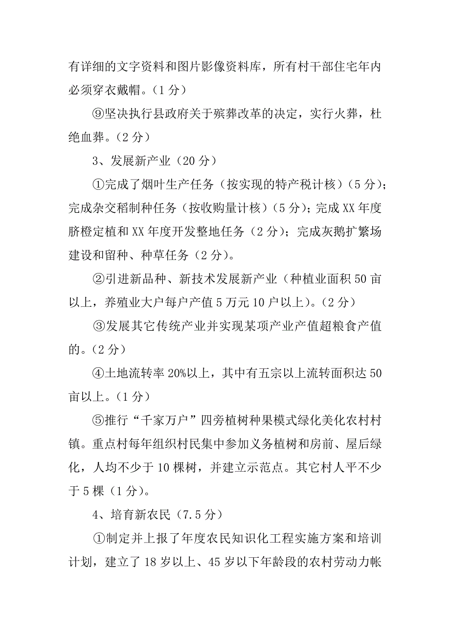 乡xx年新农村建设工作目标考评.docx_第4页