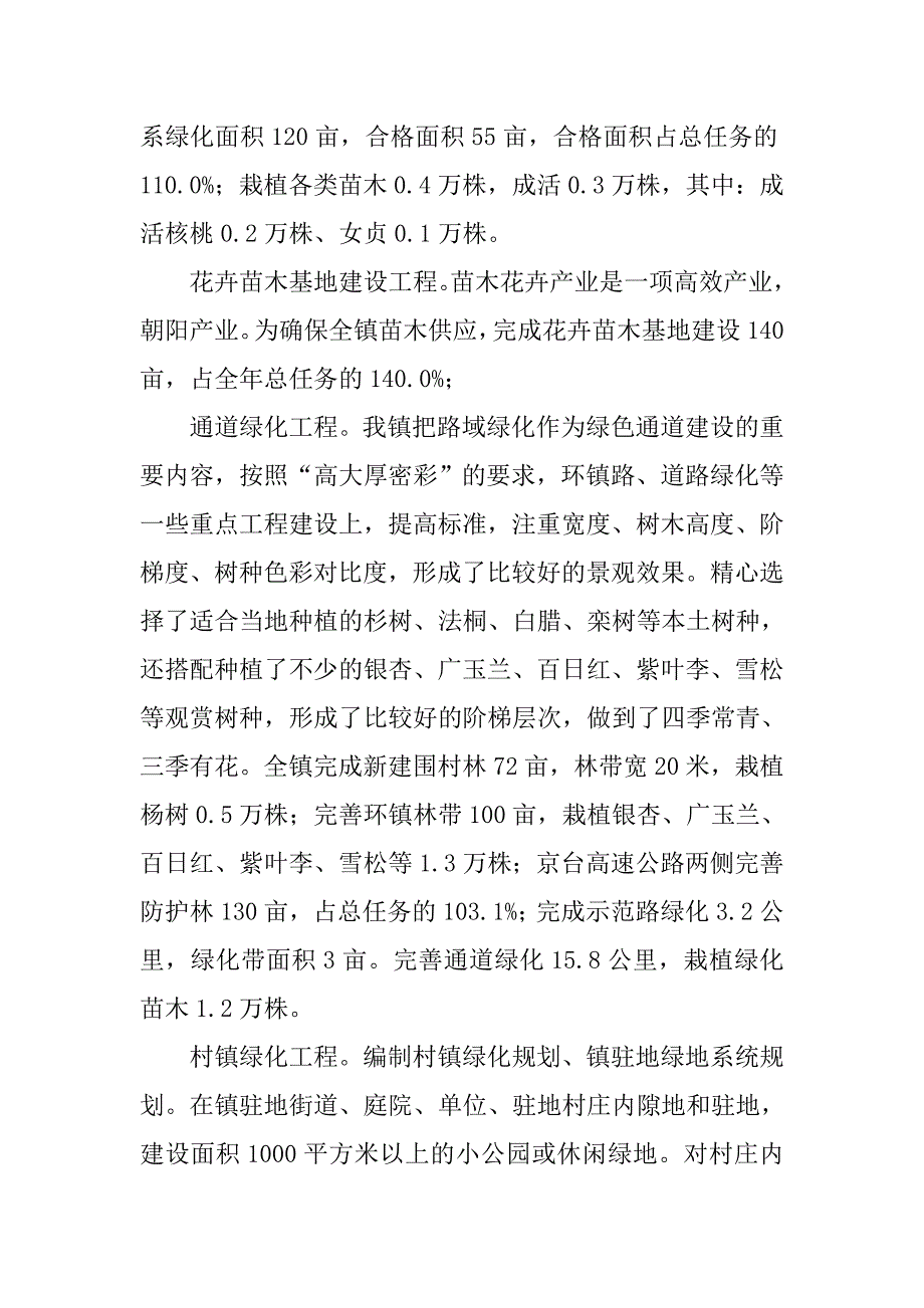 乡镇xx年度创森造林绿化自查报告.docx_第3页