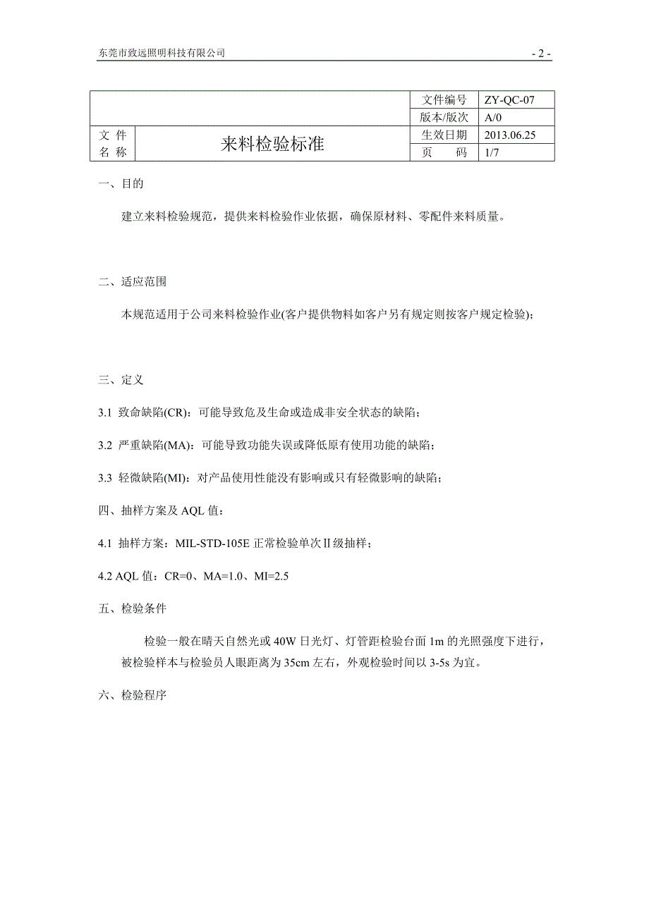 来料检验标准2 (1) 2_第2页