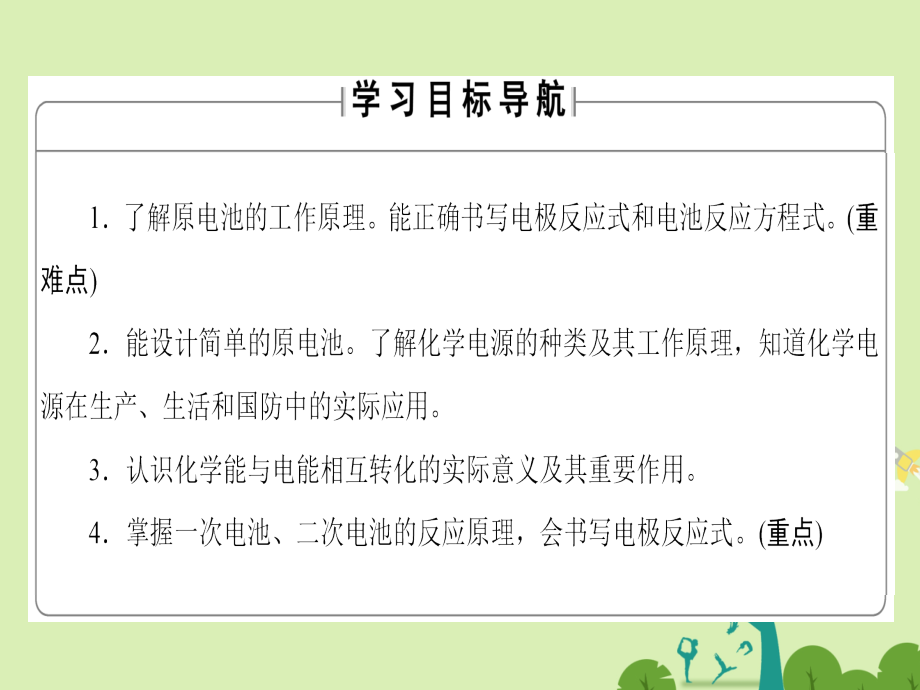 高中化学 专题1 化学反应与能量变化 第2单元 化学能与电能的转化（第1课时）原电池的工作原理和化学电源课件 苏教版_第2页