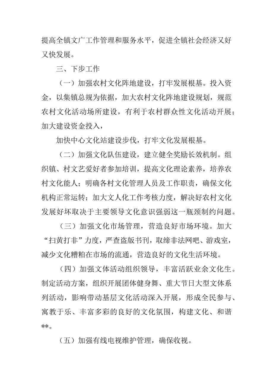 镇文化广播电视建设工作总结.docx_第5页