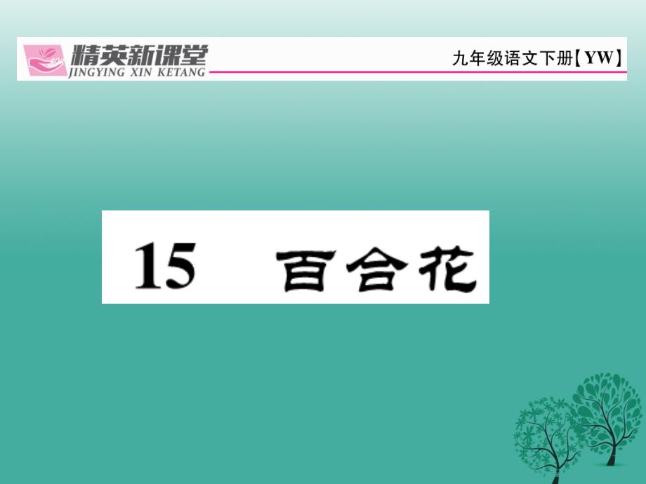 九年级语文下册 第四单元 15《百合花》课件 （新版）语文版1_第1页