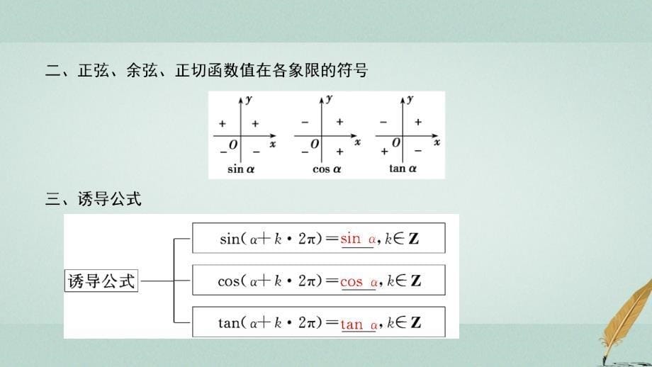 2017_2018学年高中数学第一章三角函数1.2任意的三角函数1.2.1任意角的三角函数课件新人教a版必修_第5页