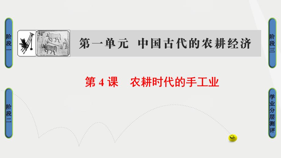 高中历史 第1单元 中国古代的农耕经济 第4课 农耕时代的手工业课件 岳麓版必修1_第1页