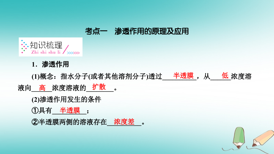 2019高考生物一轮总复习第二单元细胞的基本结构与物质输入和输出第3讲物质跨膜运输的实例及方式课件新人教版必修_第4页