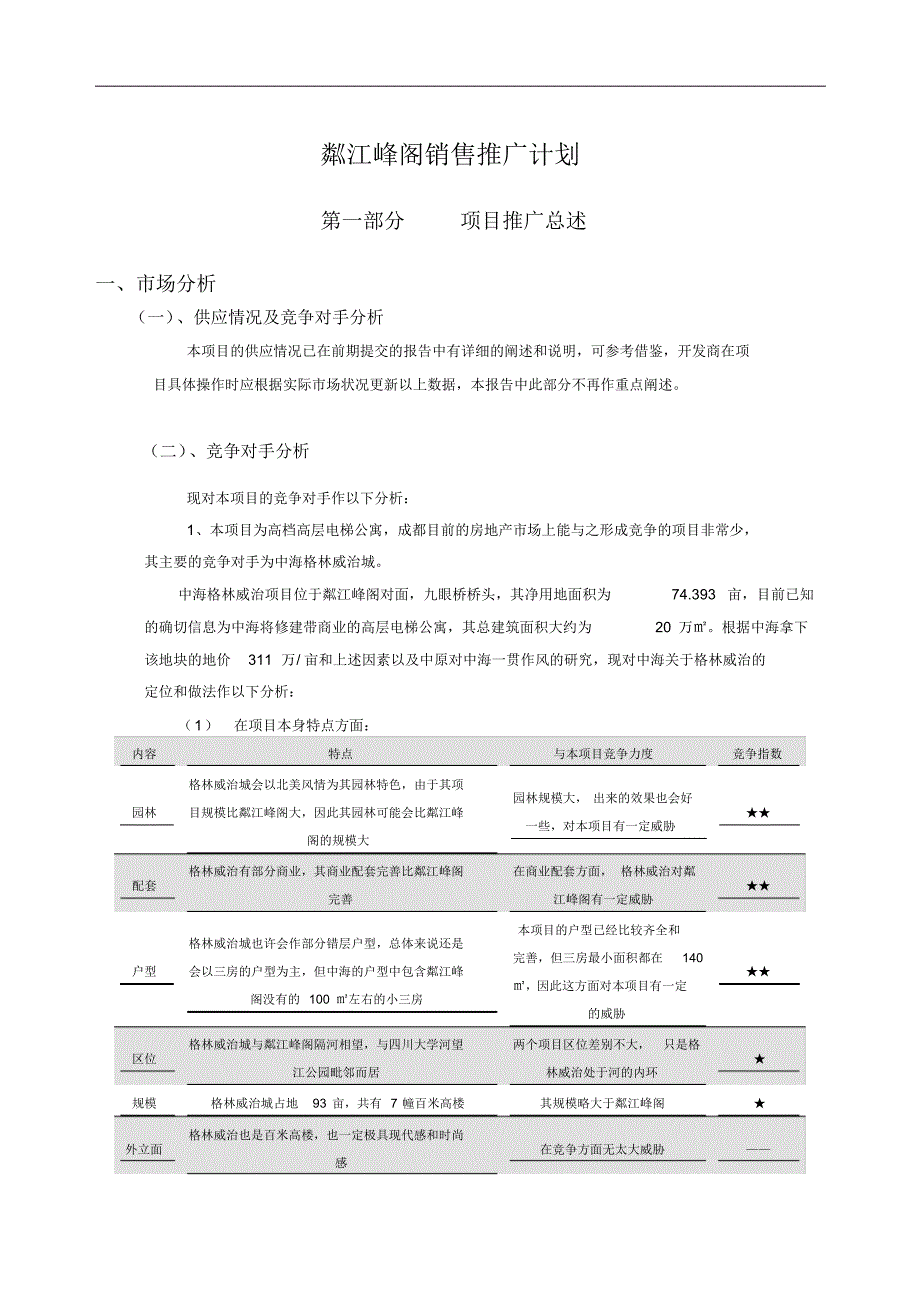 成都-粼江峰阁高层电梯公寓销售推广计划-中原04_第1页