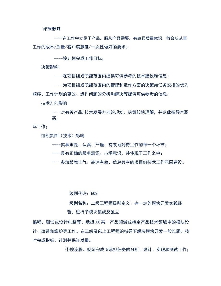 优秀民营企业任职资格评价标准（全套）a_第5页