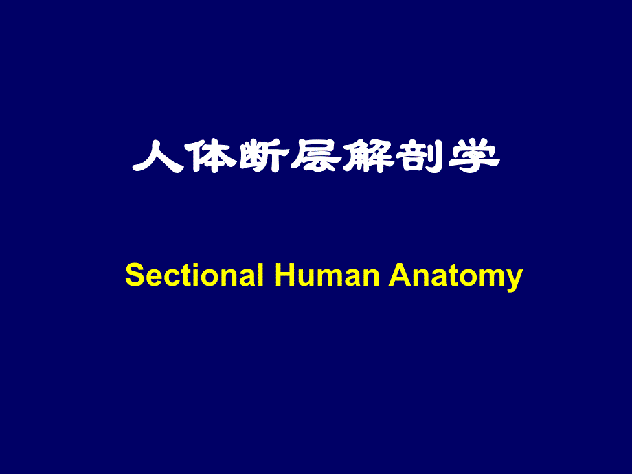 人体断层解剖学简介人体断层解剖学01ppt课件_第1页