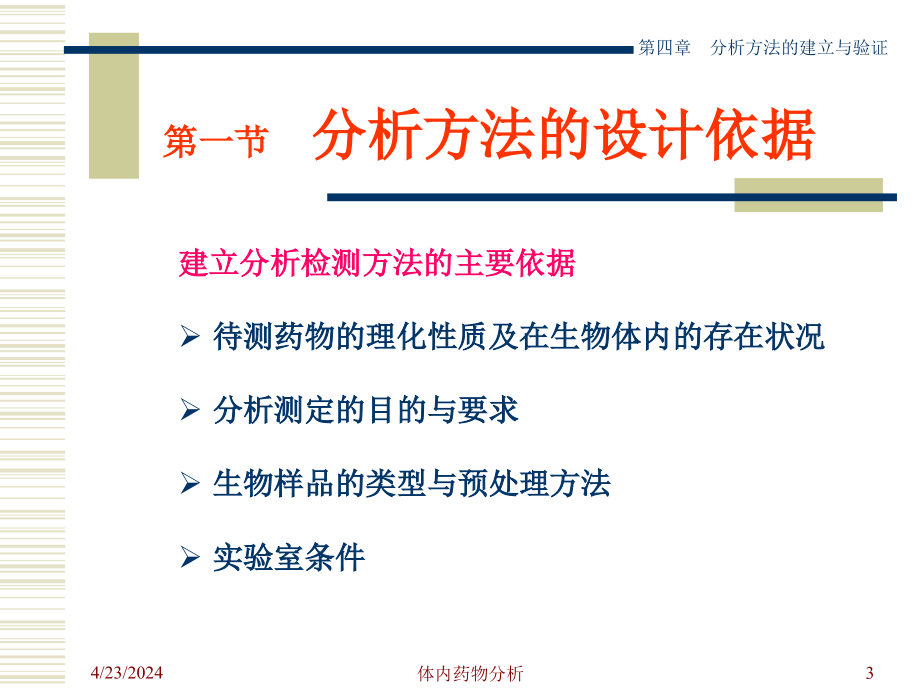 体内药物分析方法的建立与验证ppt课件_第3页