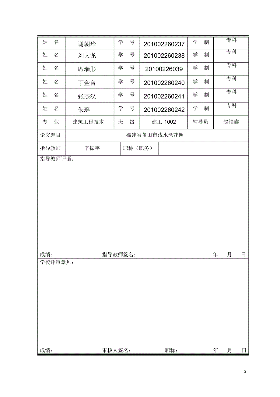 建工1002第七组浅水湾项目组织策划3_第2页