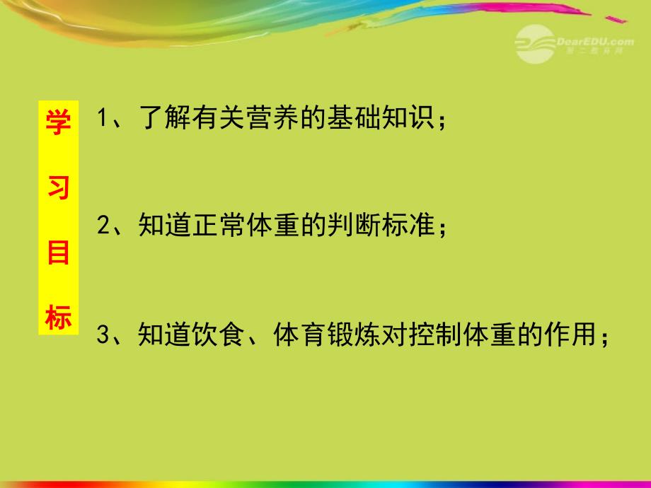 八年级生物下册 健康教育 营养、体育锻炼与控制体重课件 济南版_第3页