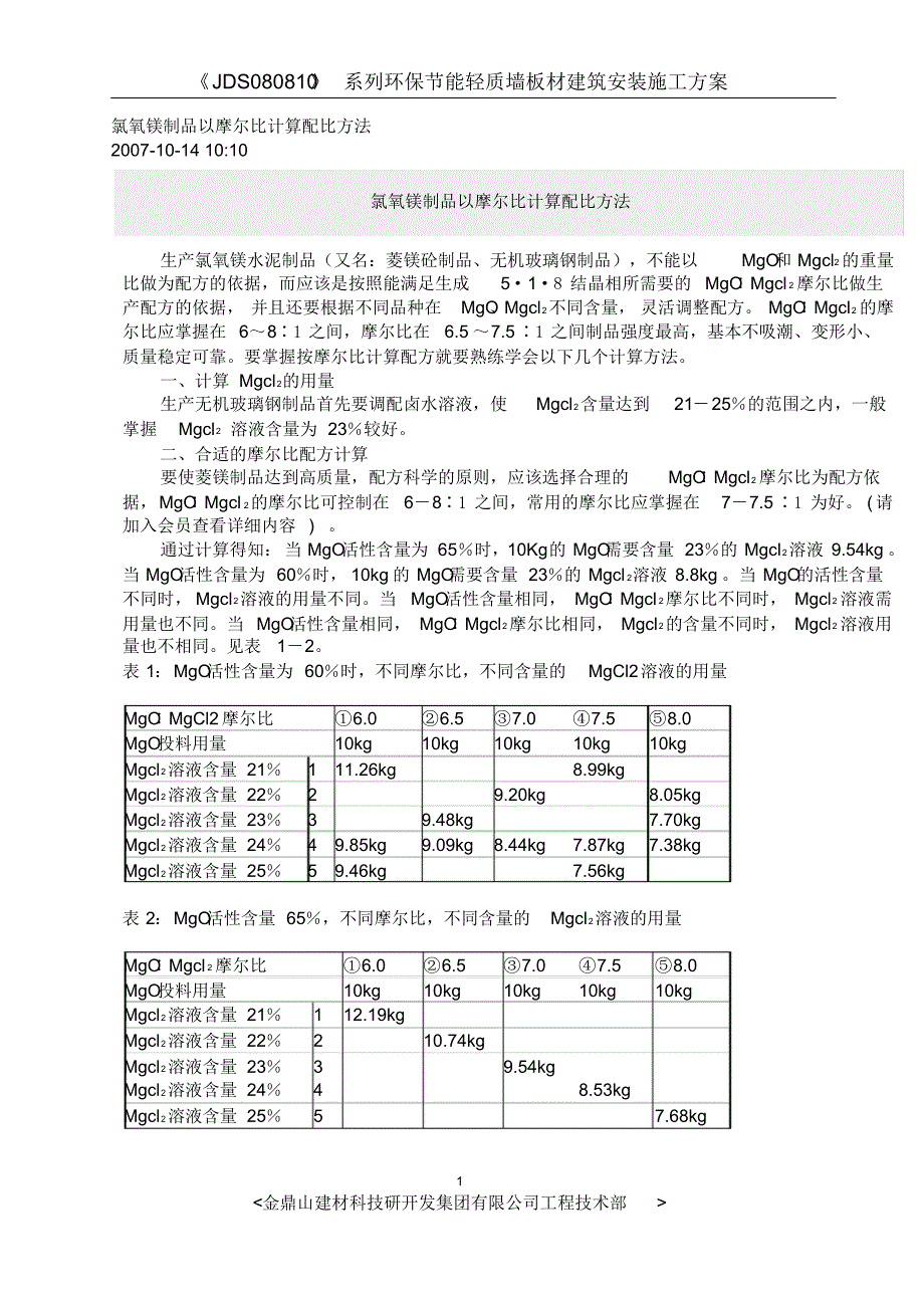 氯氧镁制品配比_第1页