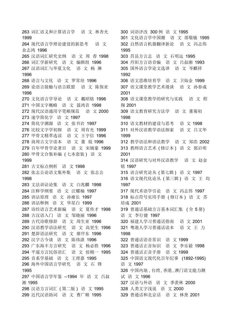 汉语言文字学阅读书目_第5页