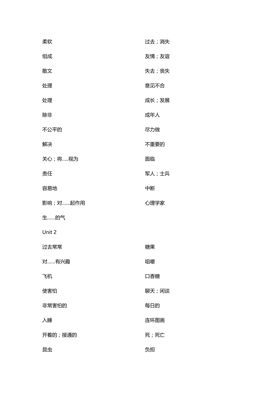 九年级上册单词表(中文)_第2页