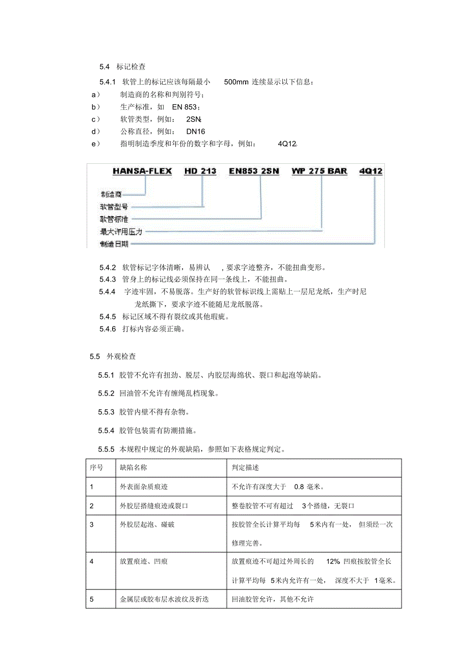 胶管外观检验要求-摘录_第1页