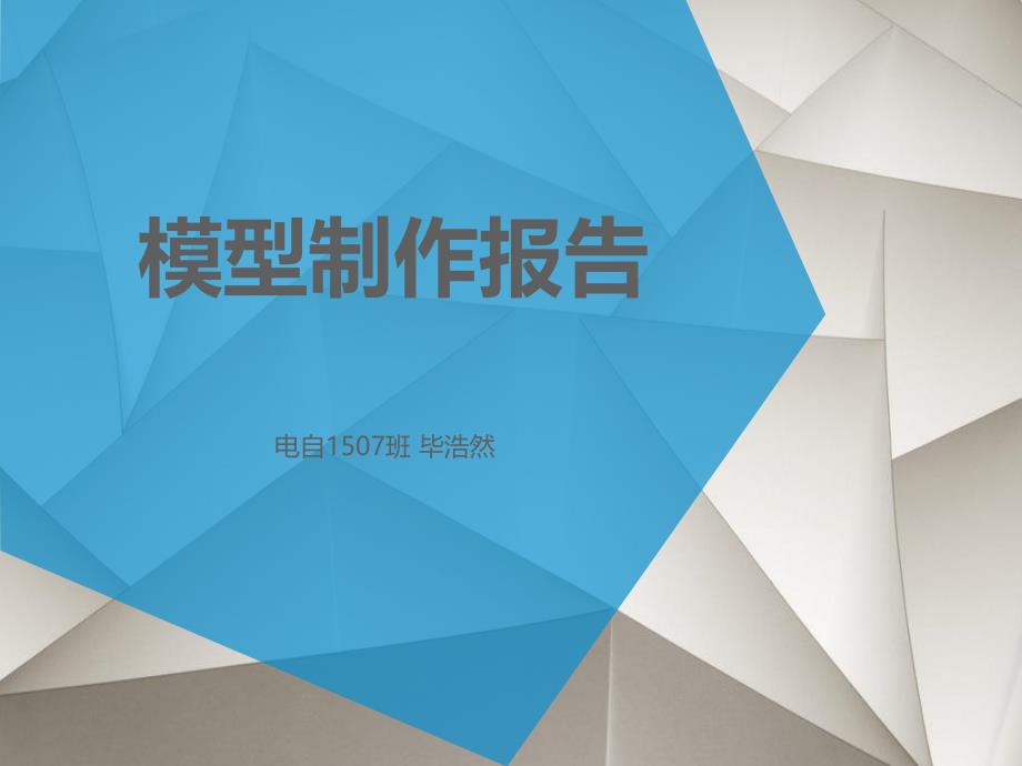 模型制作报告_第1页