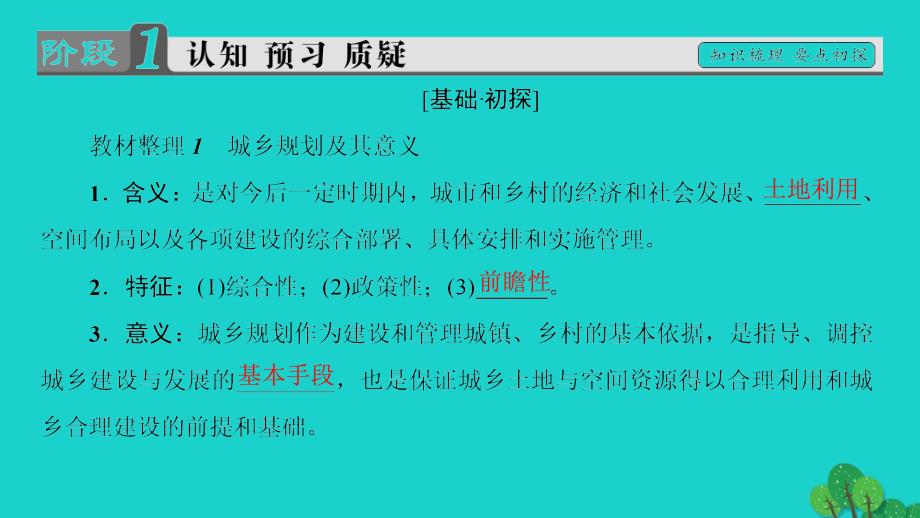 教师用书2016年_2017年版高中地理第3单元城乡规划与管理第1节城乡规划概述课件_第3页