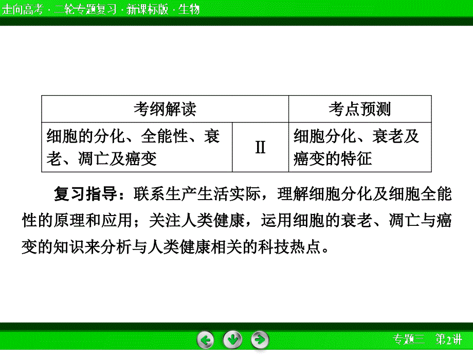 走向高考2015高三生物二轮专题课件32细胞的分化衰老凋亡与癌变ppt课件_第4页