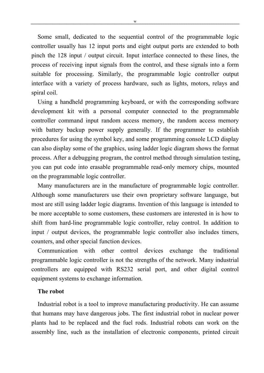 （毕业设计论文）机电一体化-外文翻译--工业机器人（适用于外文翻译+中英文对照）_第5页